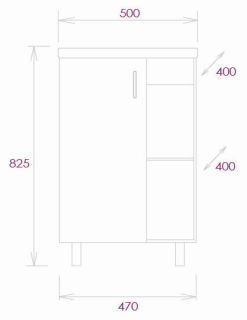 Напольная тумба под раковину Onika Тимбер 105034 50см белый матовый/дуб сонома